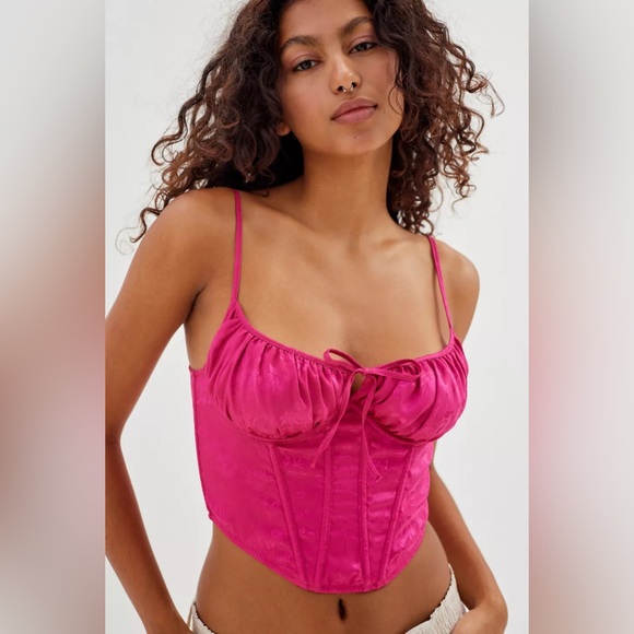 Urban Outfitters Out From Under Devon Satin Corset - Picture 1 of 11